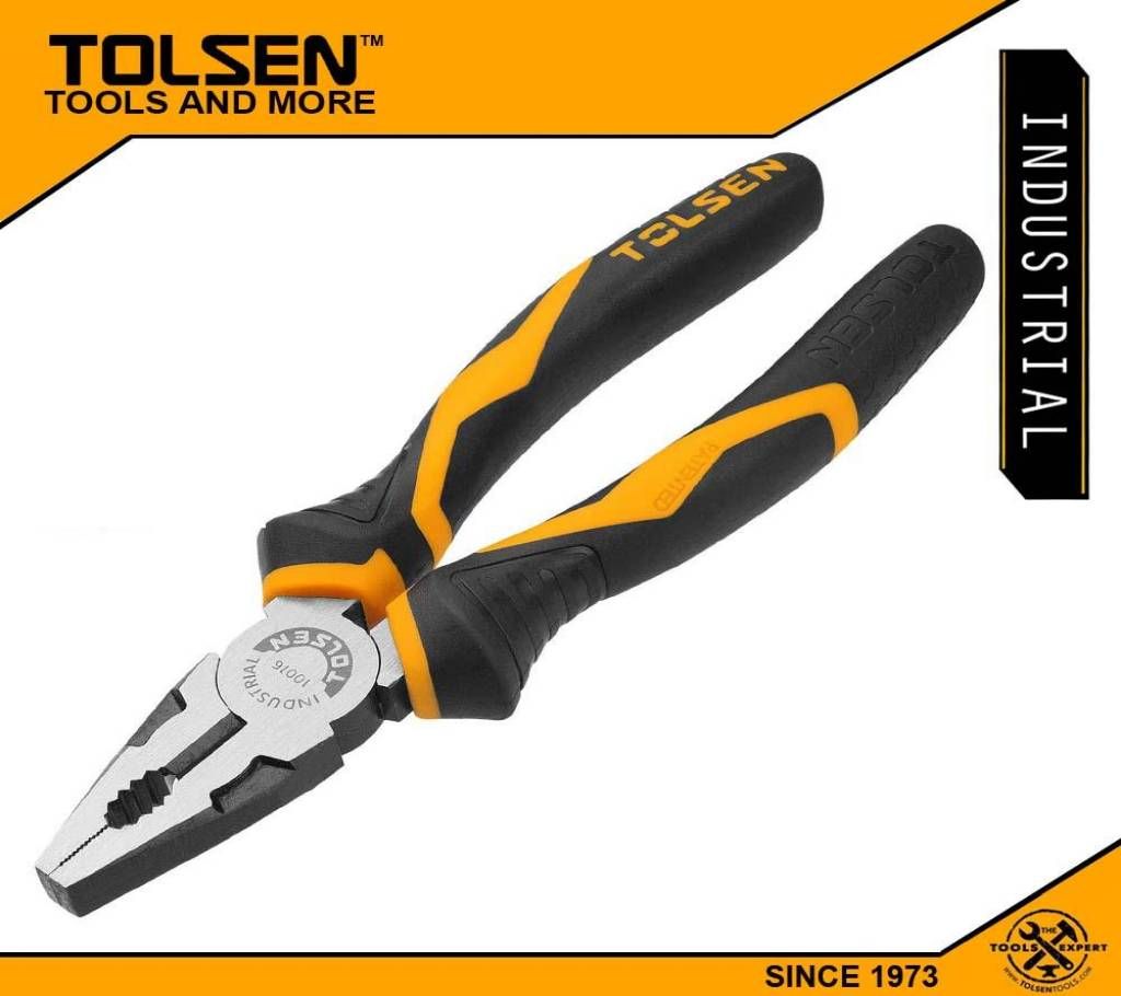 TOLSEN Combination Pliers (8") 200mm Industrial GRIPro Series 10017