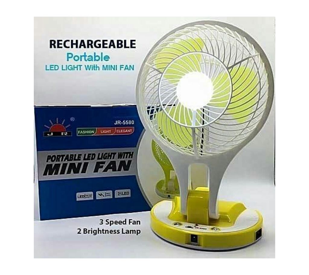 Mini Table Fan with LED Light