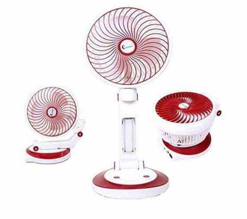 SUPER MOON Rechargeable table fan with light