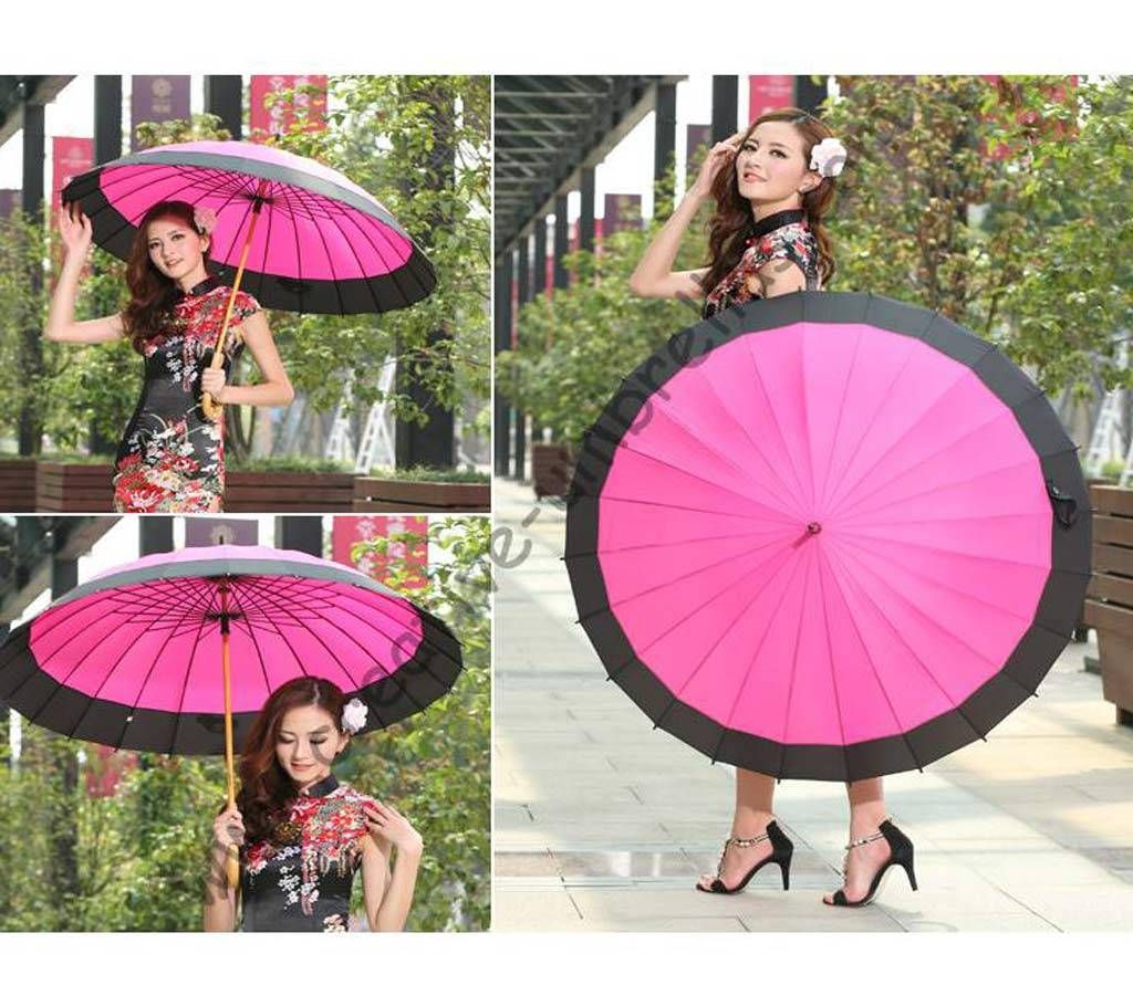 Windproof wooden Umbrella