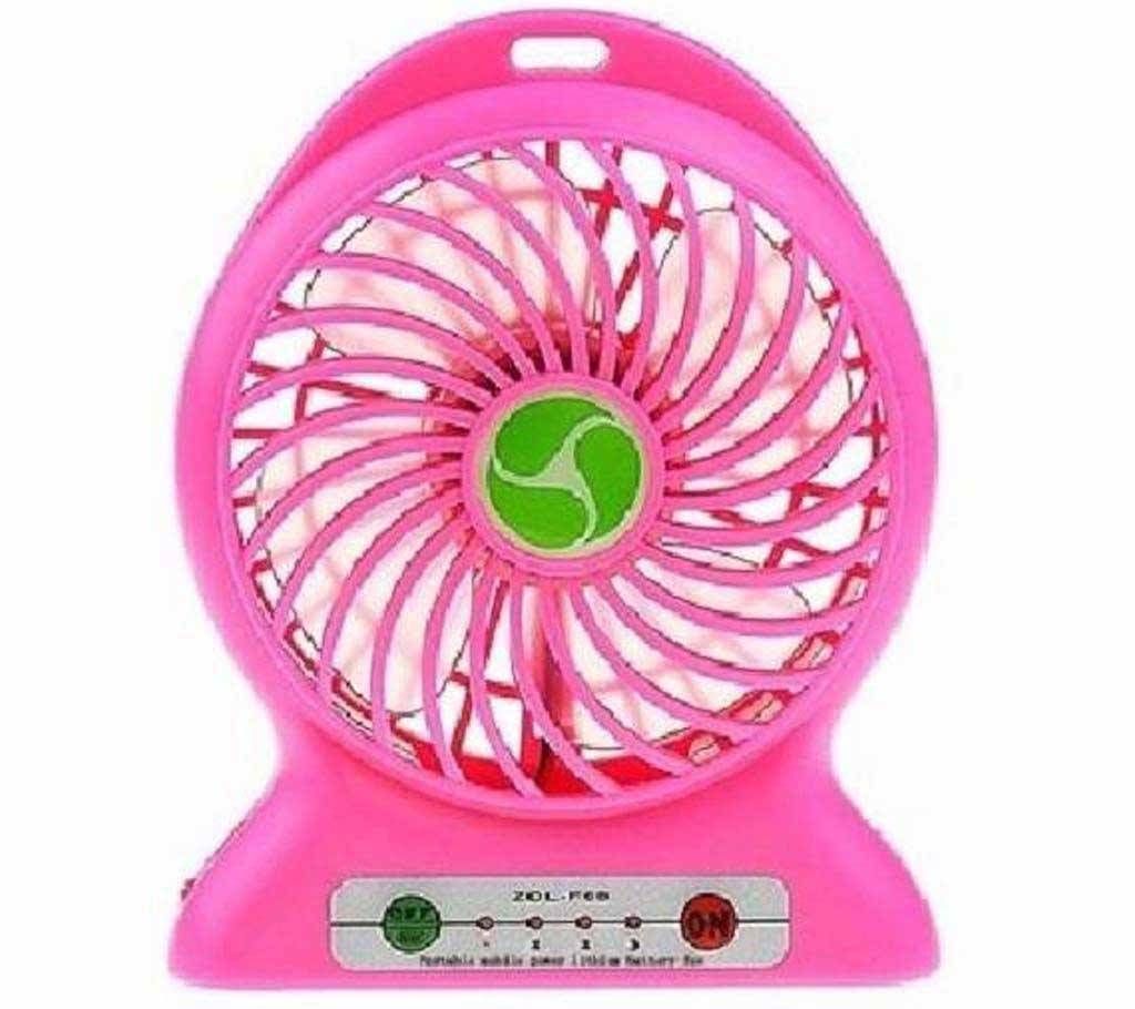 USB Mini Rechargeable Fan - Pink