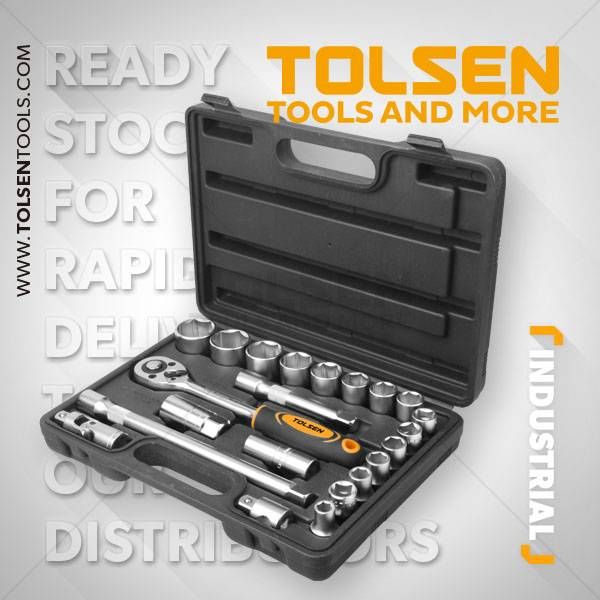 22PCS 1/2″ SOCKET SET- TOLSEN