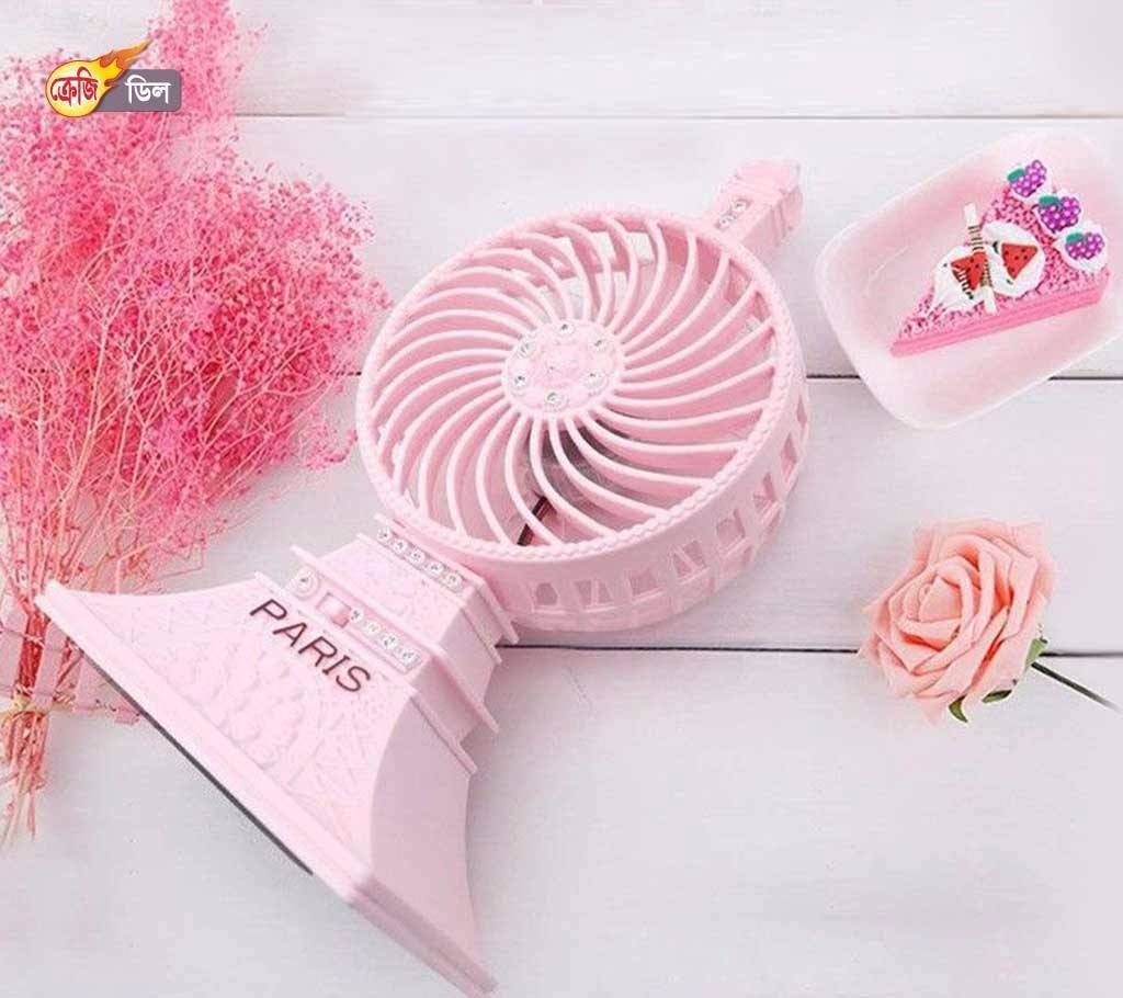 Paris Mini Desktop Usb Fan - Pink