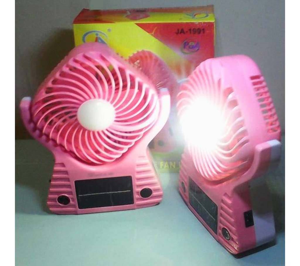 Solar Electric Duel Recharge Fan+Light 3 in 1
