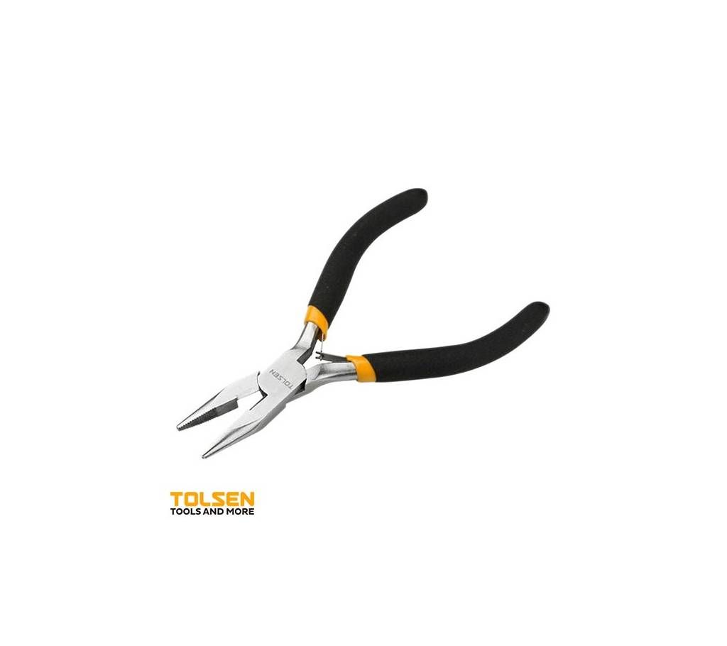 Tolsen Mini Long Nose Pliers (4.5") 10031 Bi-Dipped Handle