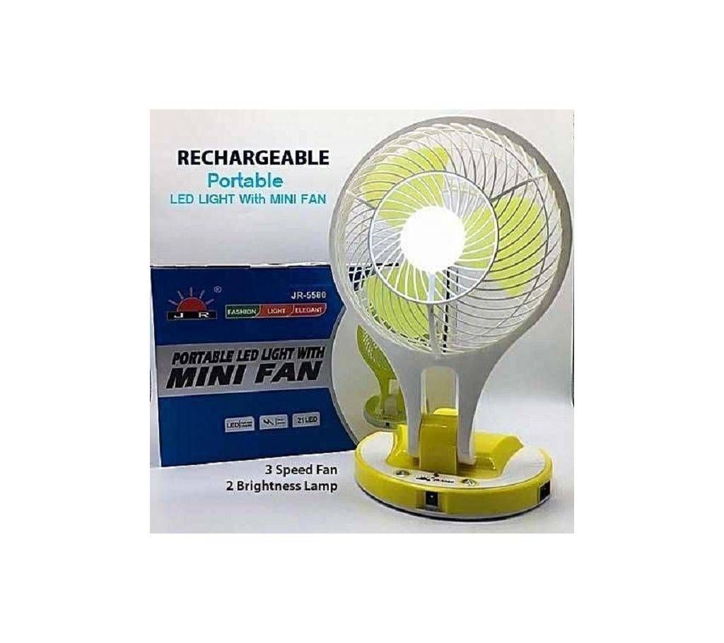 Portable Led Light With Mini Fan-2pc combo