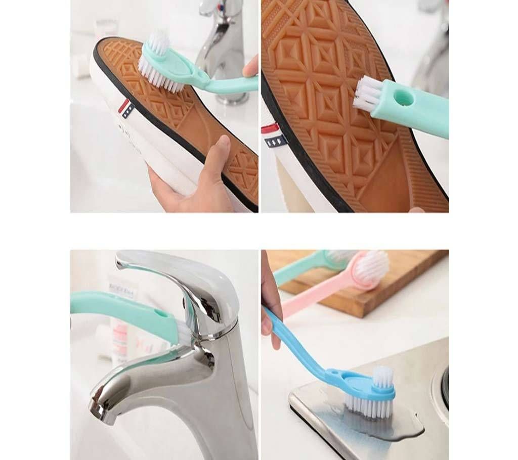 Double Head Long  Handle Cleaning  Shoe Brush