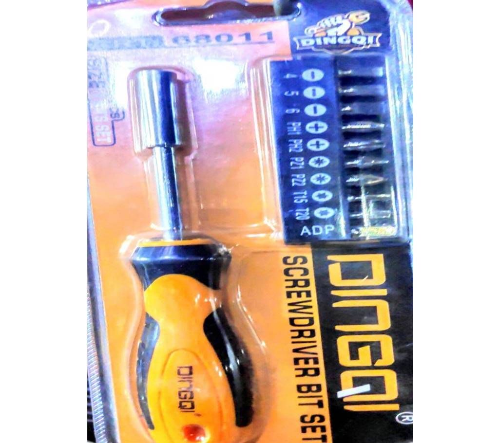 Screwdriver Bit Set Tools - Yellow and Black