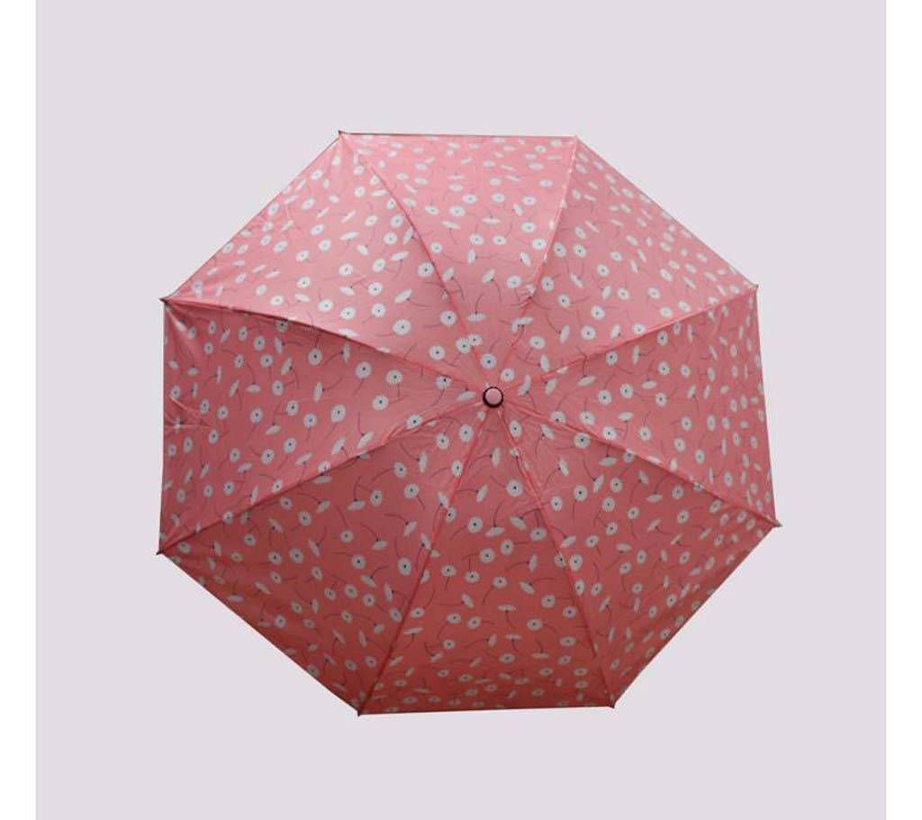 190T Flower Print Umbrella For Ladies 