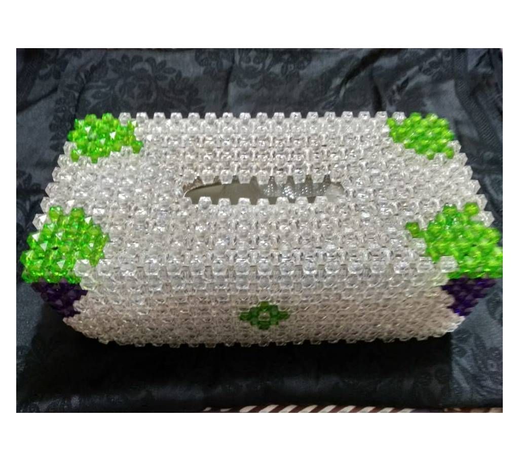 Beaded Tissue Box Holder