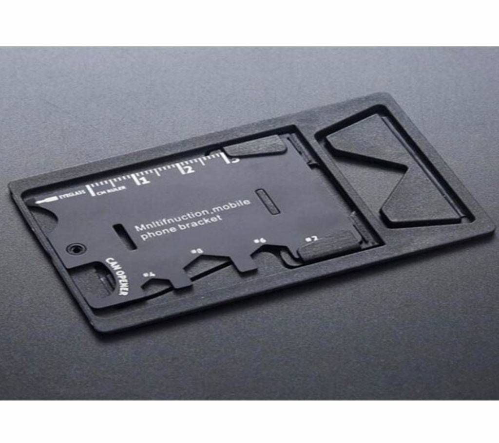 3 In 1 Mini  Multifunctional Folding Phone Holder stainless steel Bottle screws Opener Scale Tool Card