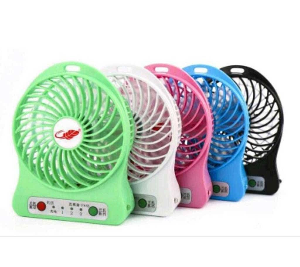 USB Mini Fan with light & Power Bank - 1 Pc