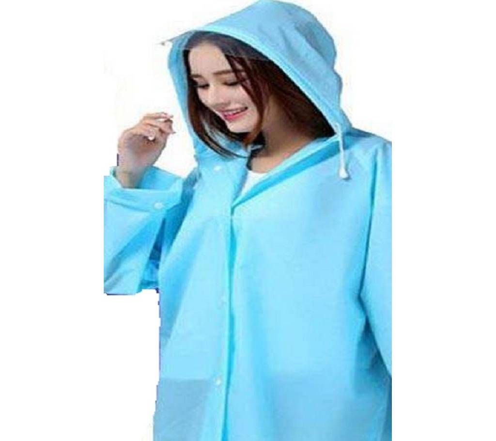Sky Blue Nylon Rain Coat for Kids