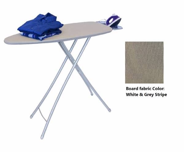 Fabric Iron Stand - White & Gray Stripe