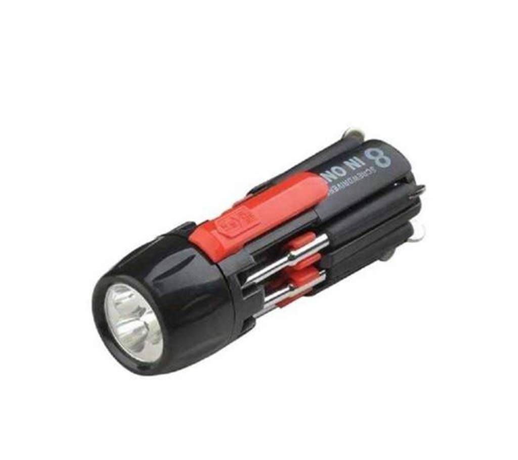 8 in 1 Multi-Purpose Screwdriver Set With Torch