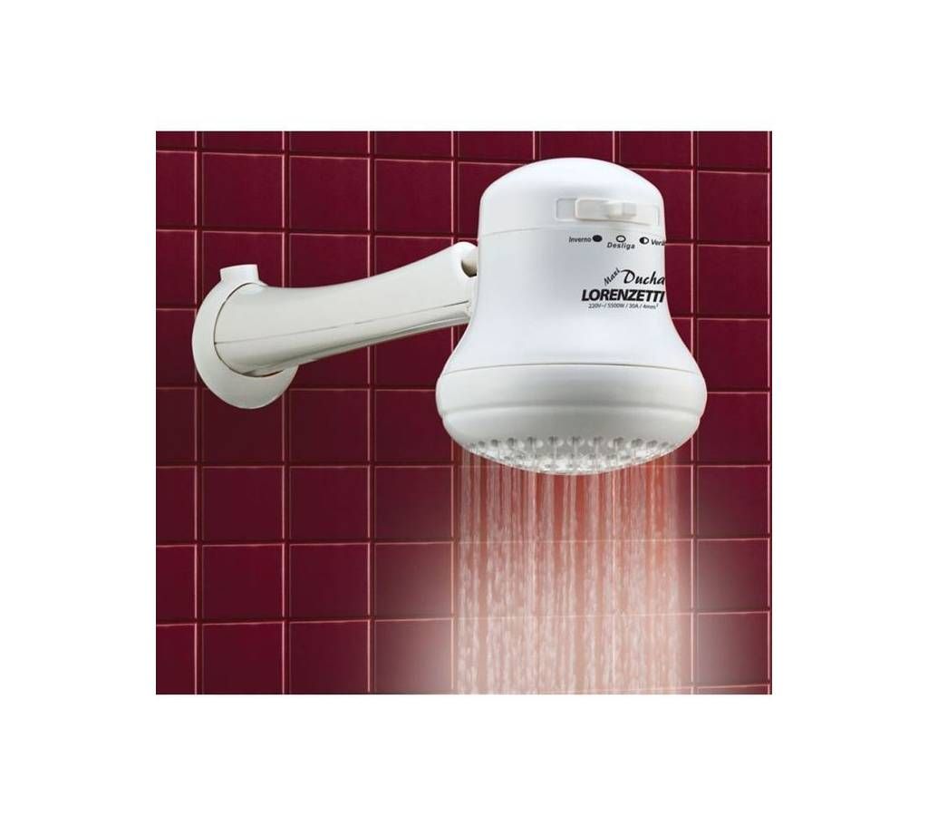 Electric Instant Hot Water Shower - White