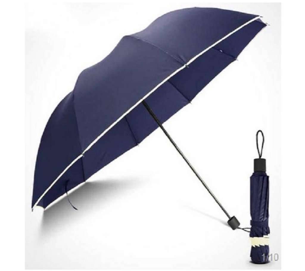 Classic Design 10 Bone Super Strong Umbrella-Navy Blue Color