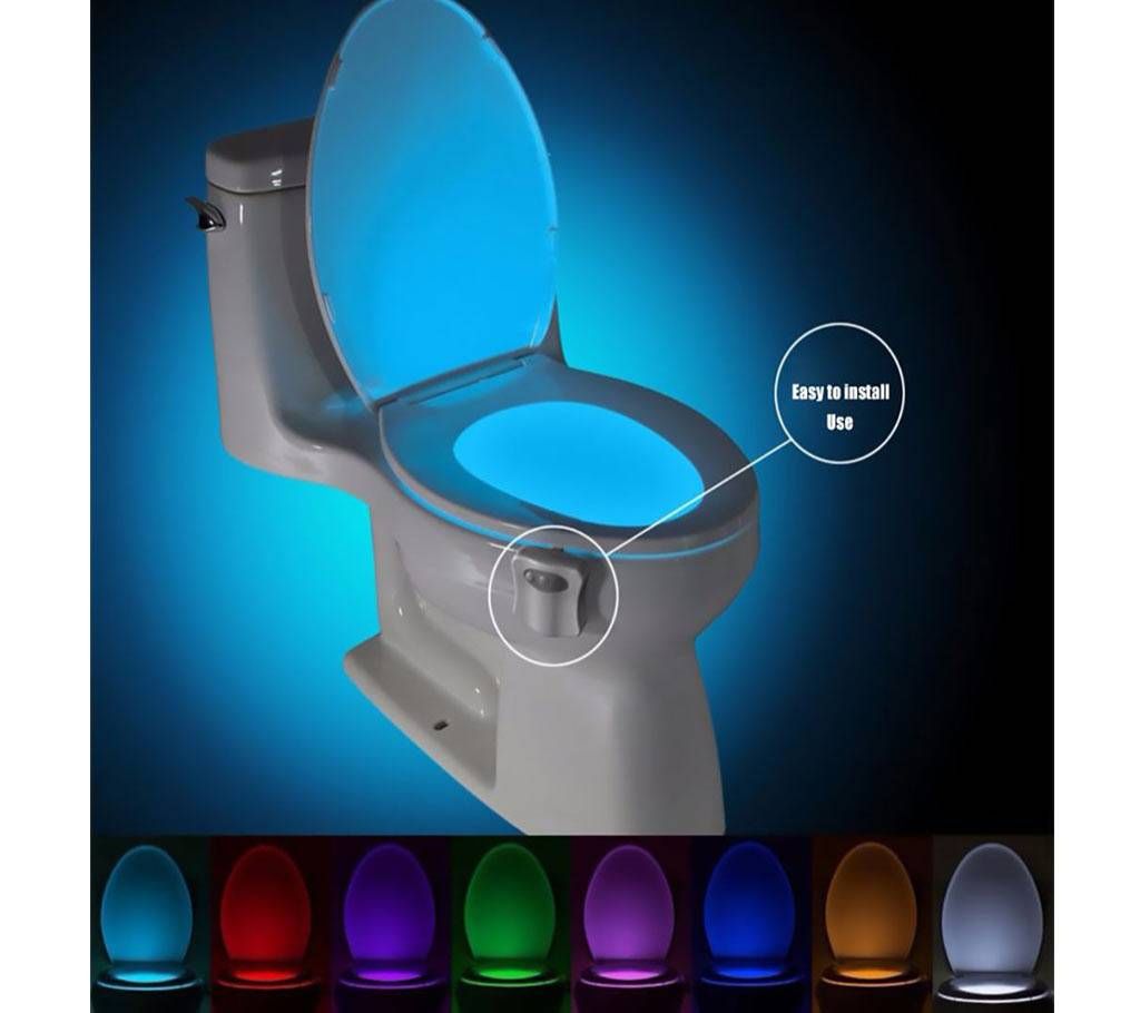 Motion Sensor Toilet Seat Light 8 Colors Waterproof