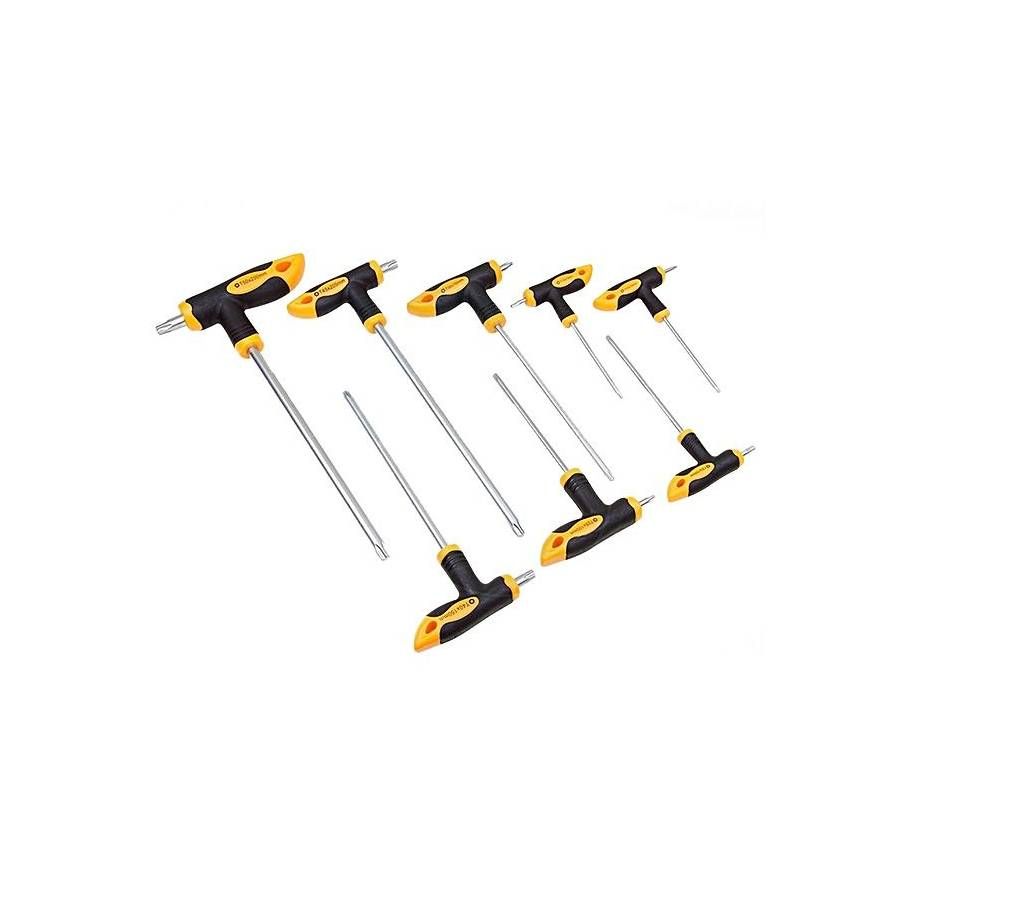 Tolsen Torx T-handle Crv Screwdrivers Set- 8 pcs
