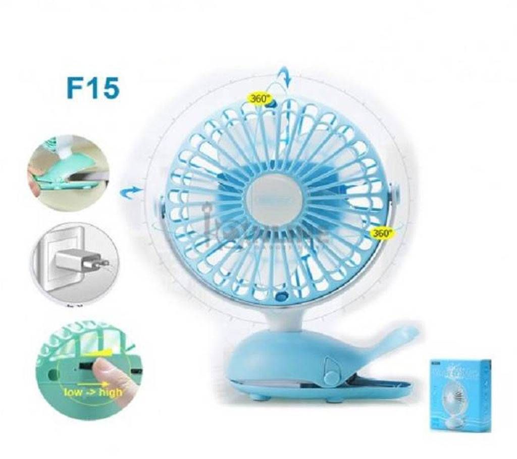 Remax Clip Desk Fan Mini USB Fan Rechargeable