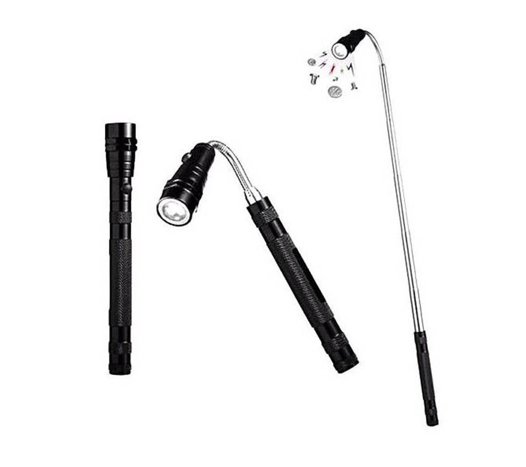 Telescopic Magnet Flashlight - Black