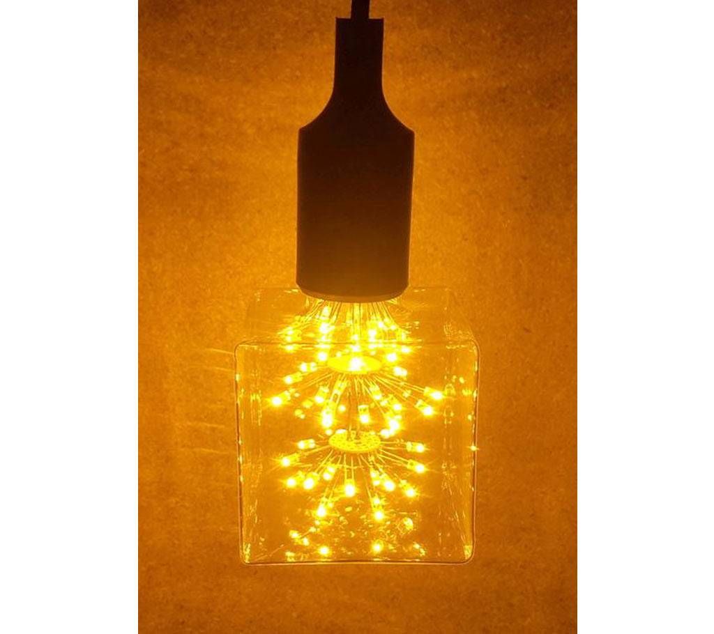 Antique Edison Light with Holder- Square