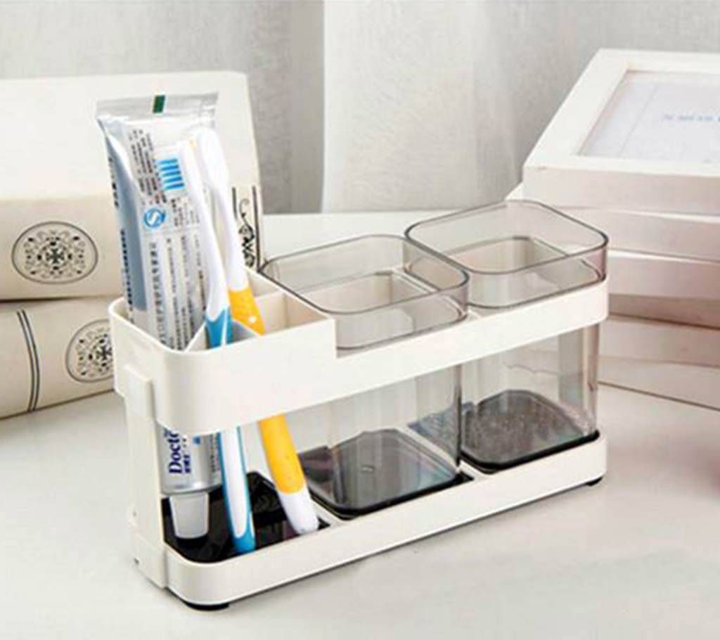 White Brush Holder