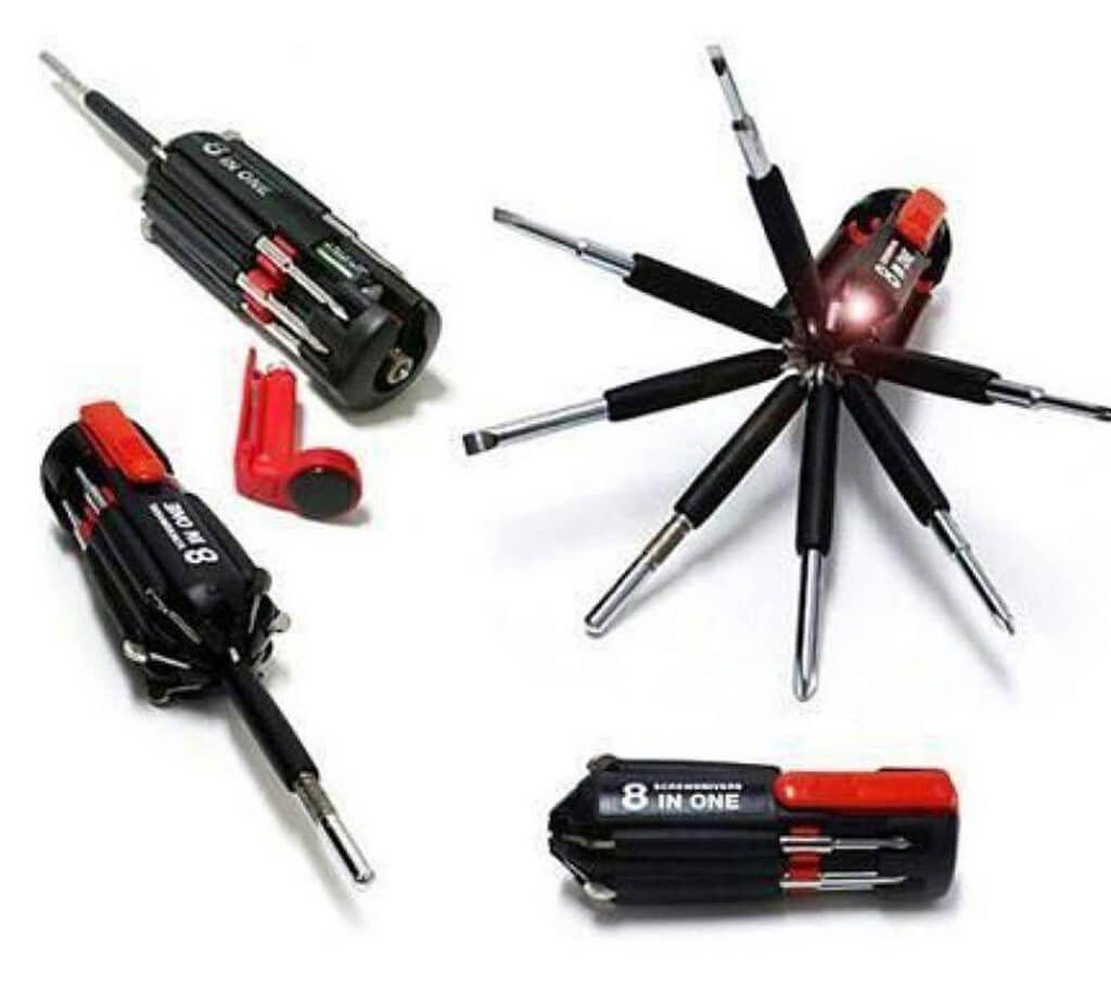 8 In 1 Multi screw Driver and Torch (1 piece)