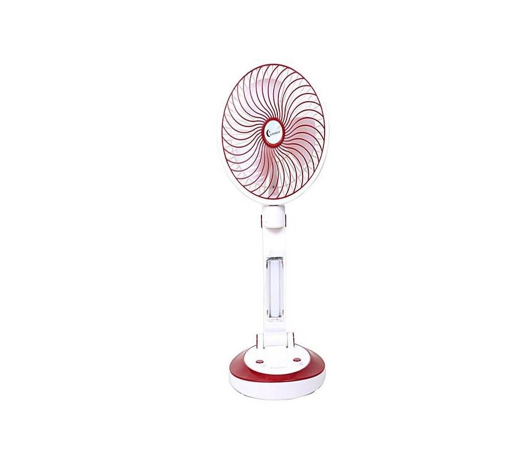 super moon rechargeable folding table-fan-with-light