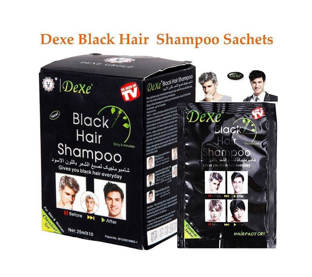 Dexe Black Hair Shampoo 10 Sachets