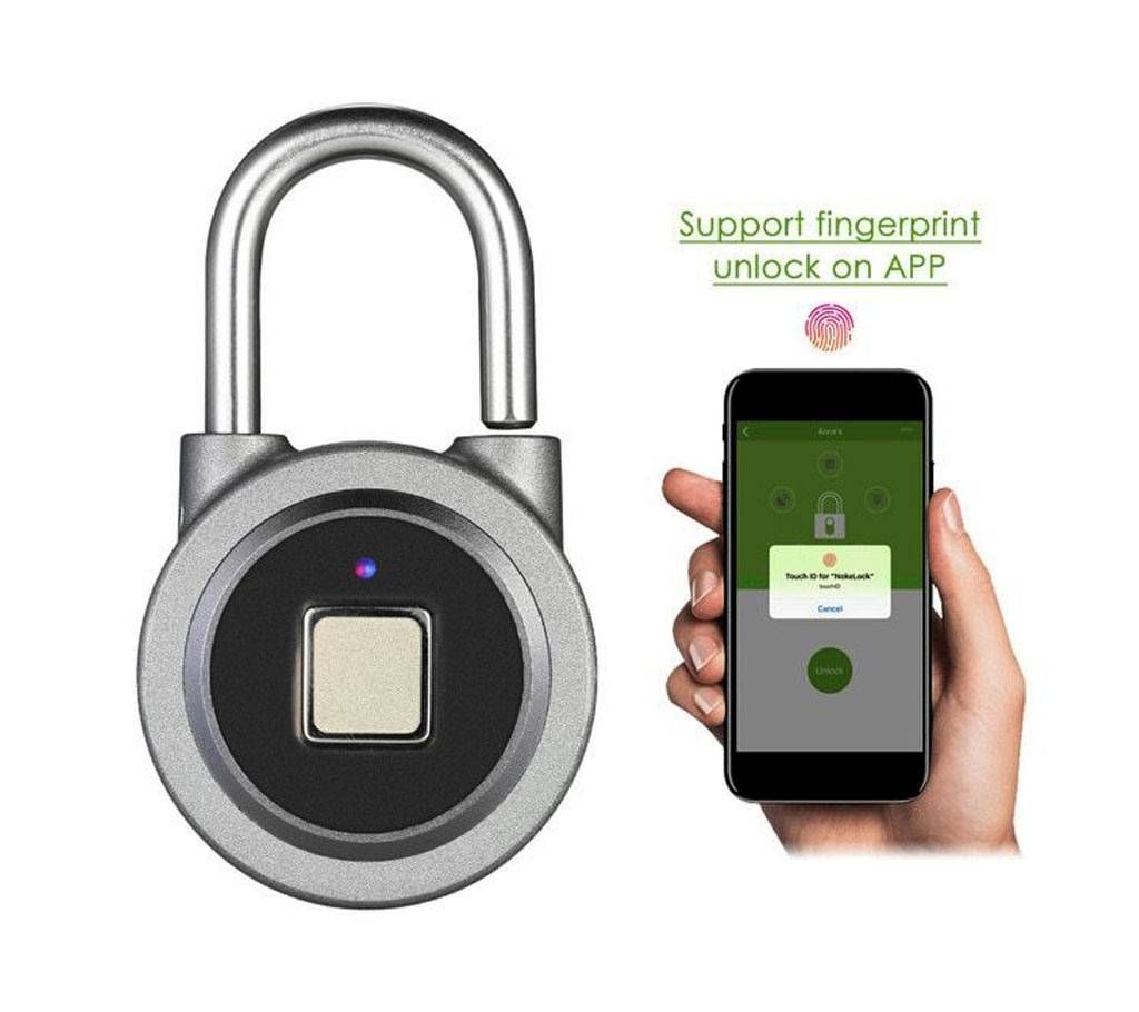 Smart fingerprint padlock door lock IP65 waterproof