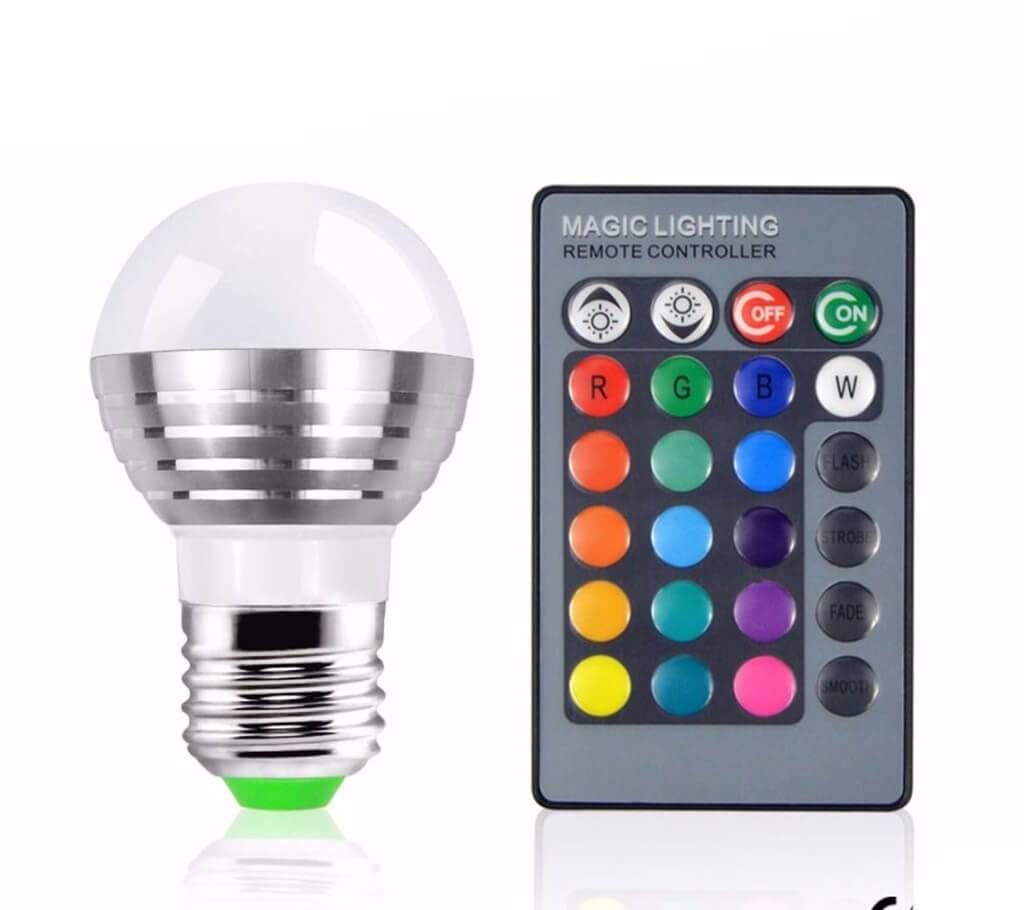 Remote LED RGB Bulb Light