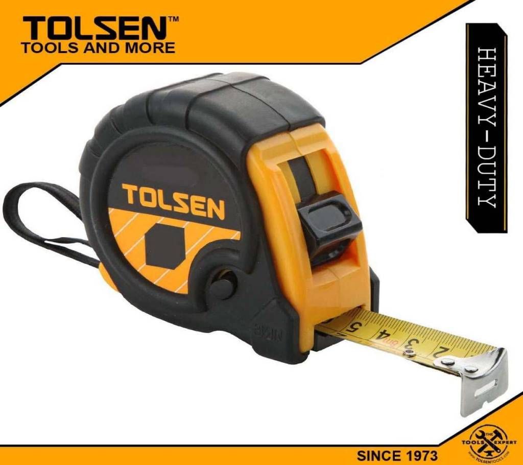 TOLSEN Measuring Tape (3M/10ft x 16mm) Metric And Inch Blade PVC Cover 35002