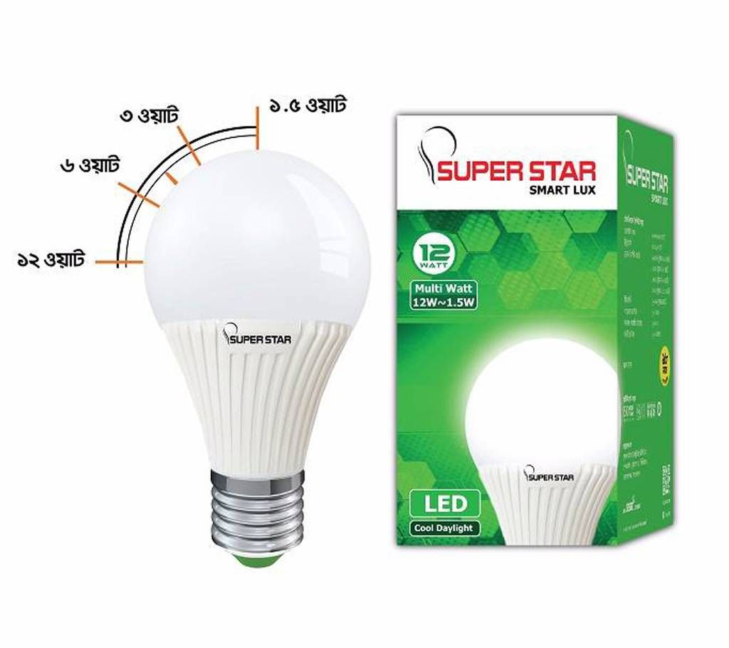 Super Star LED SMART LUX BULB MW 12W~1.5W WC E27