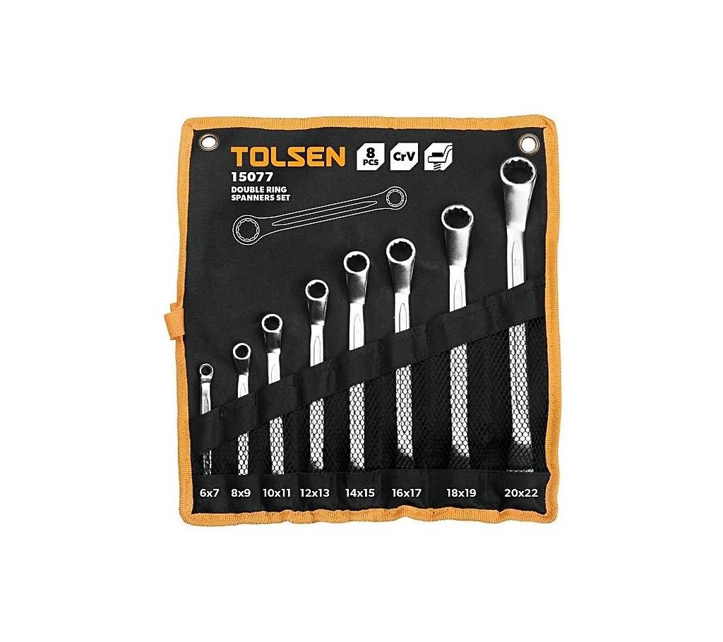 Double ring spanners 8 pcs set