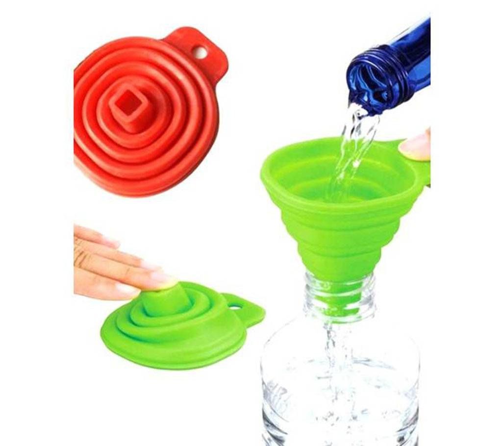  Collapsible silicone Funnel - Green