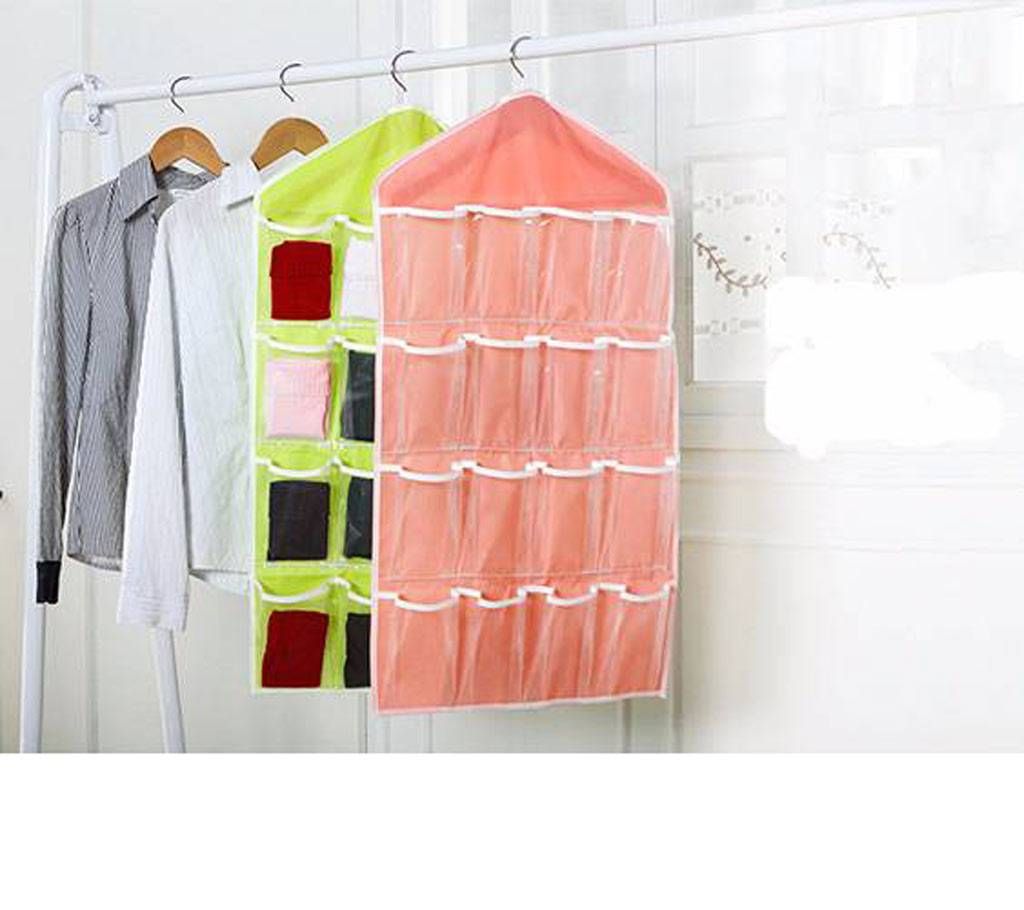 Wardrobe Mounted 16 Grid Storage Bag - 1 piece