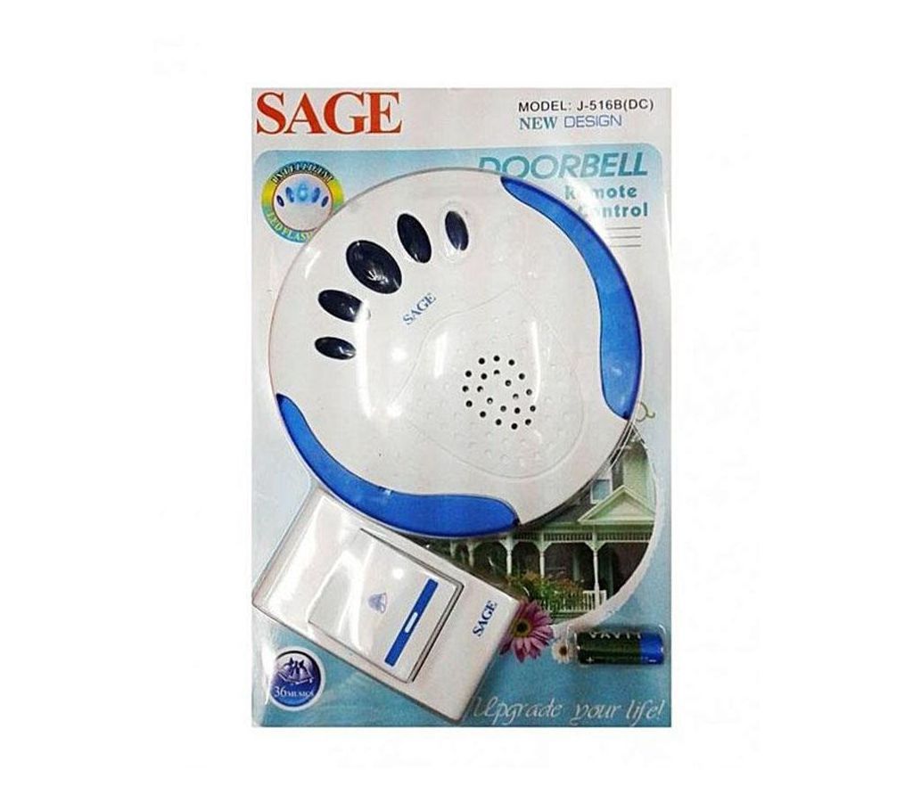 Sage Door Calling Bell - White and Blue