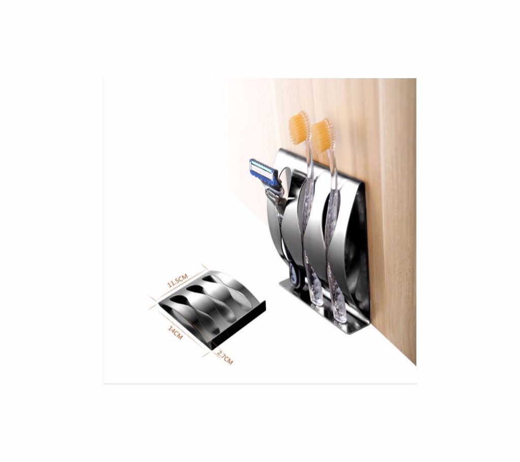 Stainless Steel Wall Mounted Toothbrush Holder Decorative Accessories