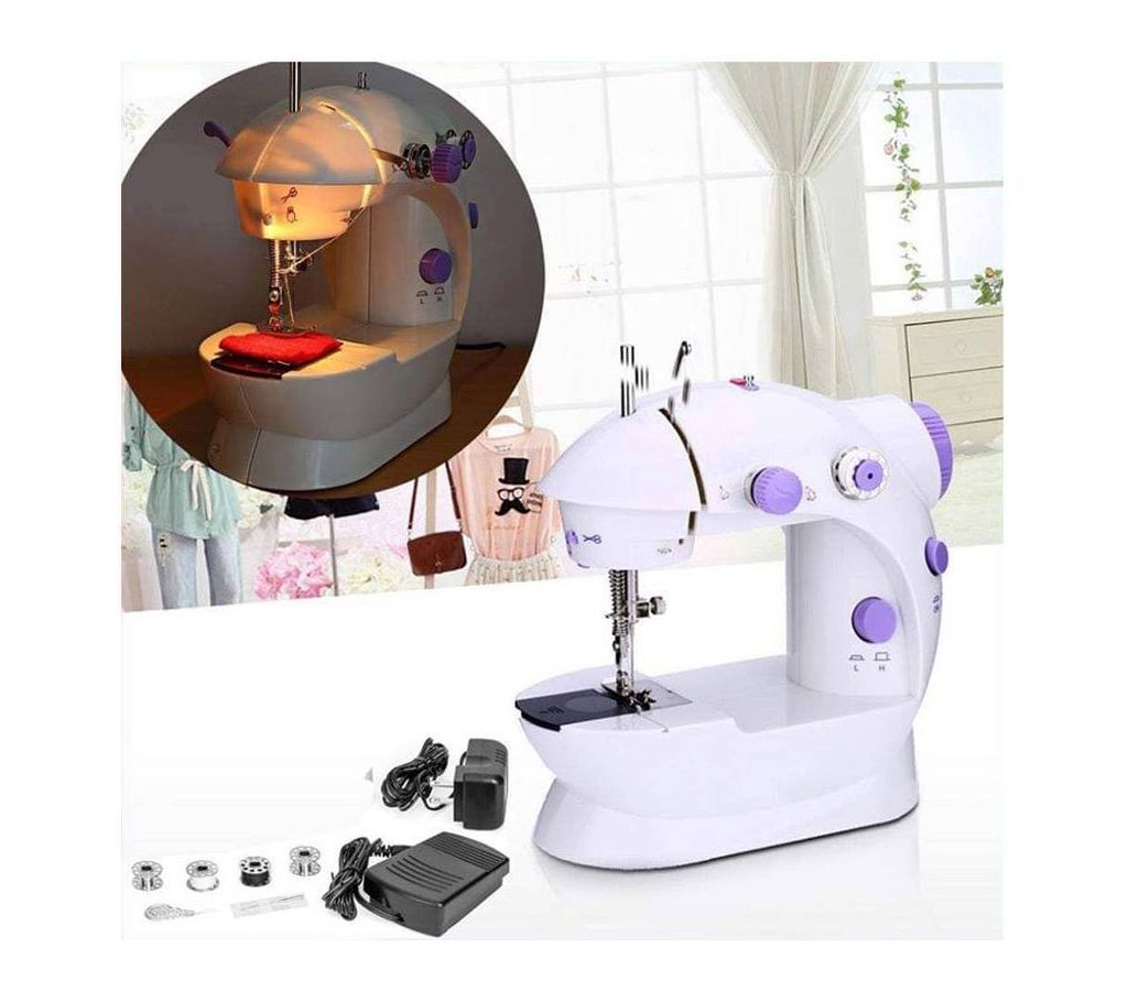Mini Portable Electric Sewing Machine - White