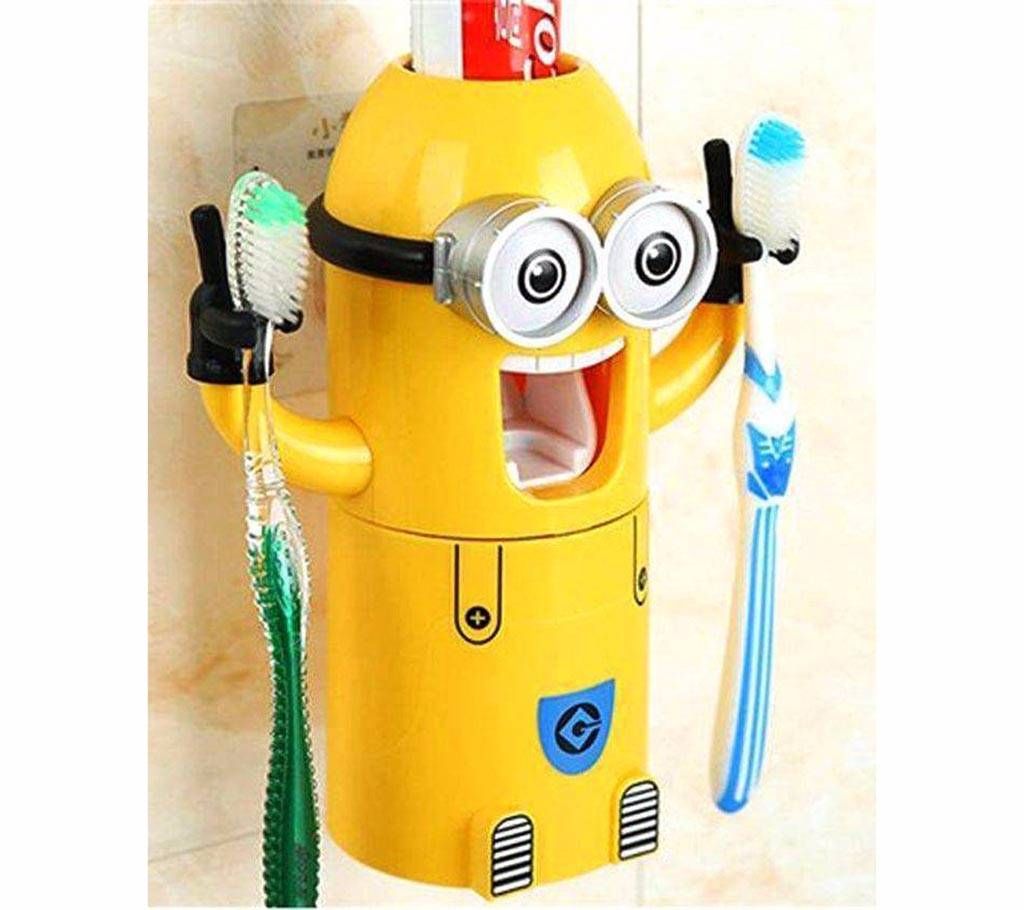 Minion Toothpaste Dispenser & Toothbrush Holder