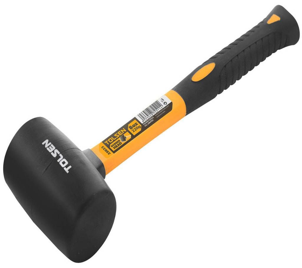 Tolsen Rubber Mallet 450g Fiberglass Rubberized Handle Grip