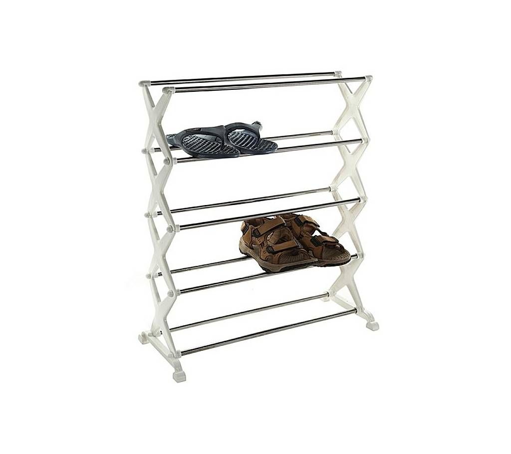 Folding Shoe Rack-White