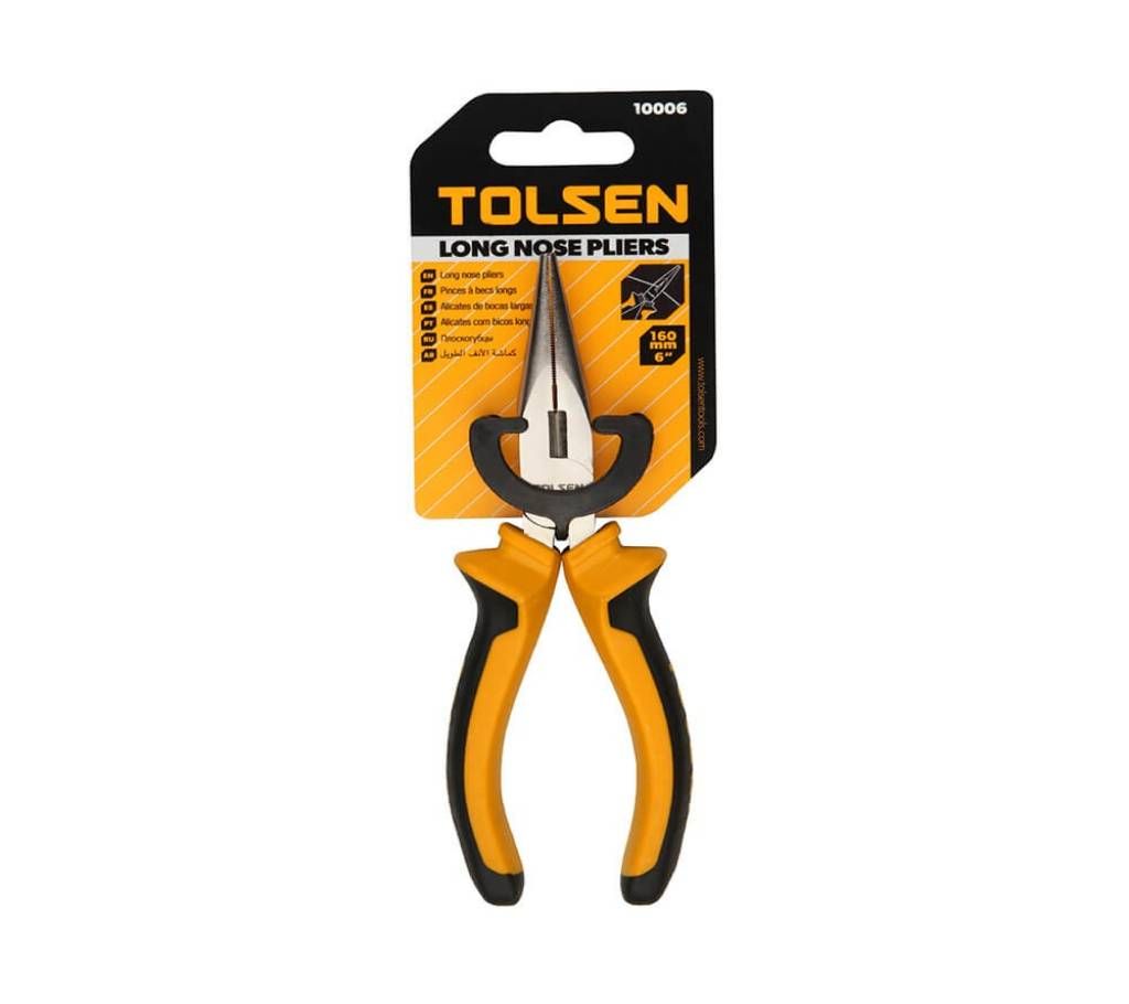 Tolsen Long Nose Pliers (6") 10006 TPR Handle