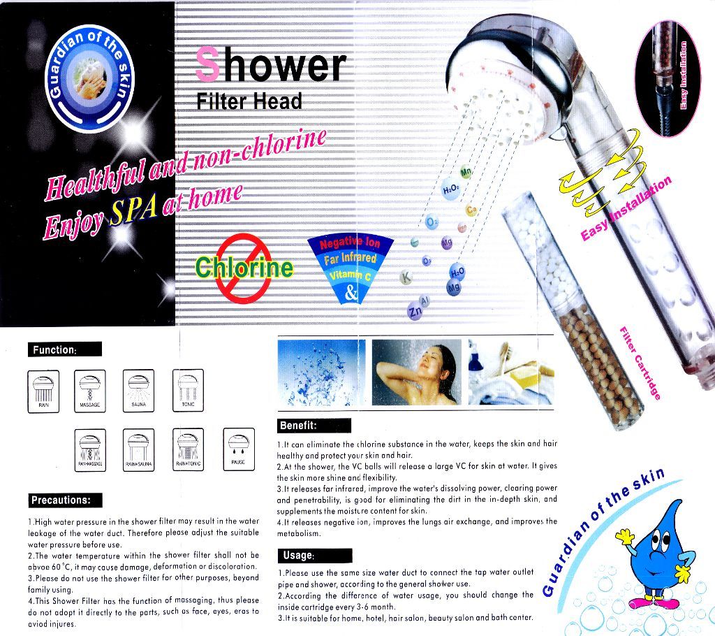 8 Different Shower filter