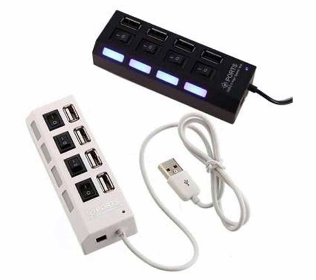 4 Port USB 2.0 High Speed Hub (1 piece)