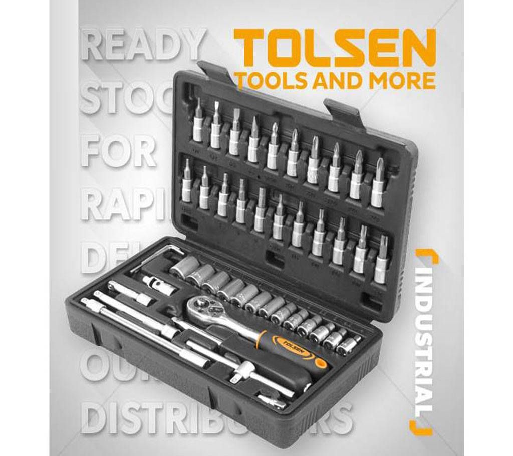 Tolsen 46 Pcs 1/4" Socket Set