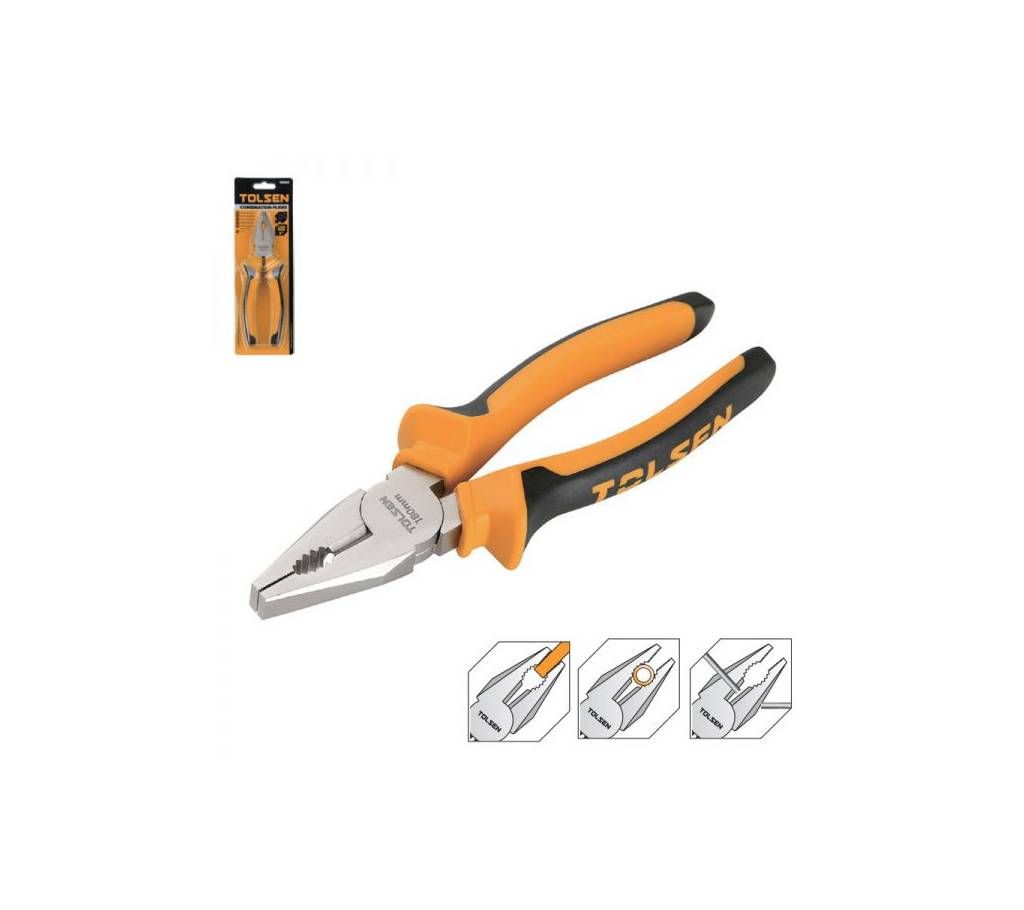 Tolsen Combination Pliers (6") 10000 TPR Handle