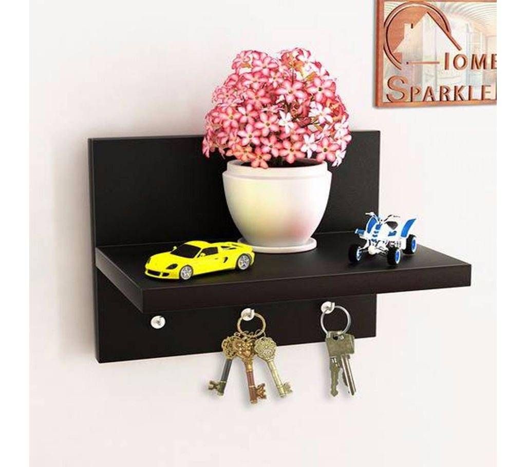 Malaysian mdf wooden wall hanging shelf
