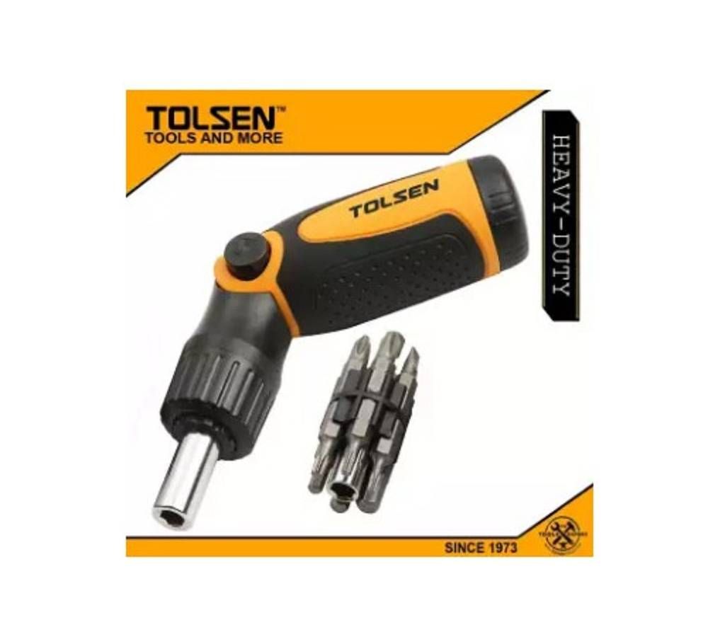 TOLSEN 14 in 1 Ratchet Screwdriver w/ Bit Holder (Philip, Flat & Torx) 20040